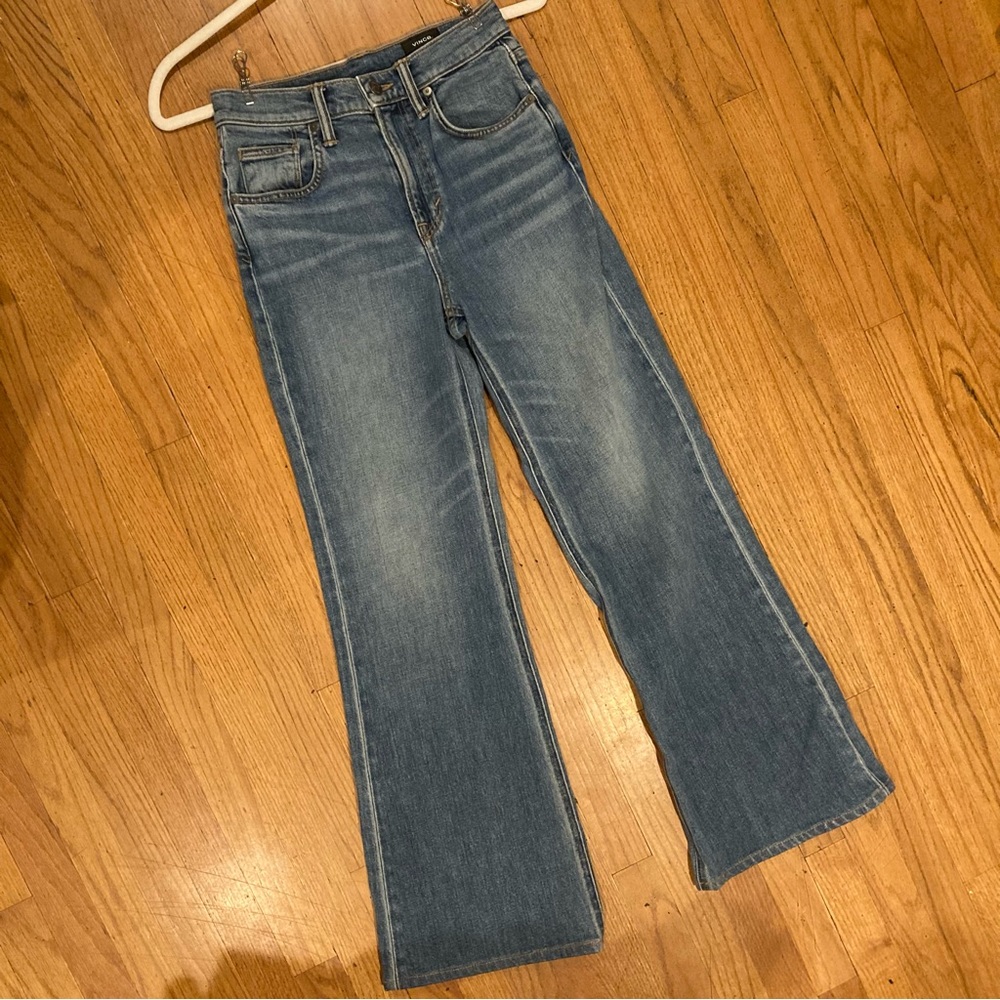 Vince Blue High-Rise Wide Leg Jeans - Picture 8 of 13
